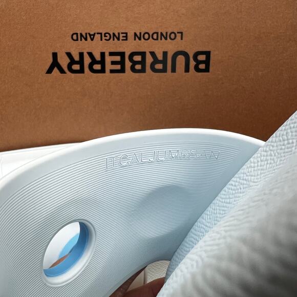 Burberry Blue Furley Logo-Embellished Sandals, IT35/US5 - Picture 11 of 16